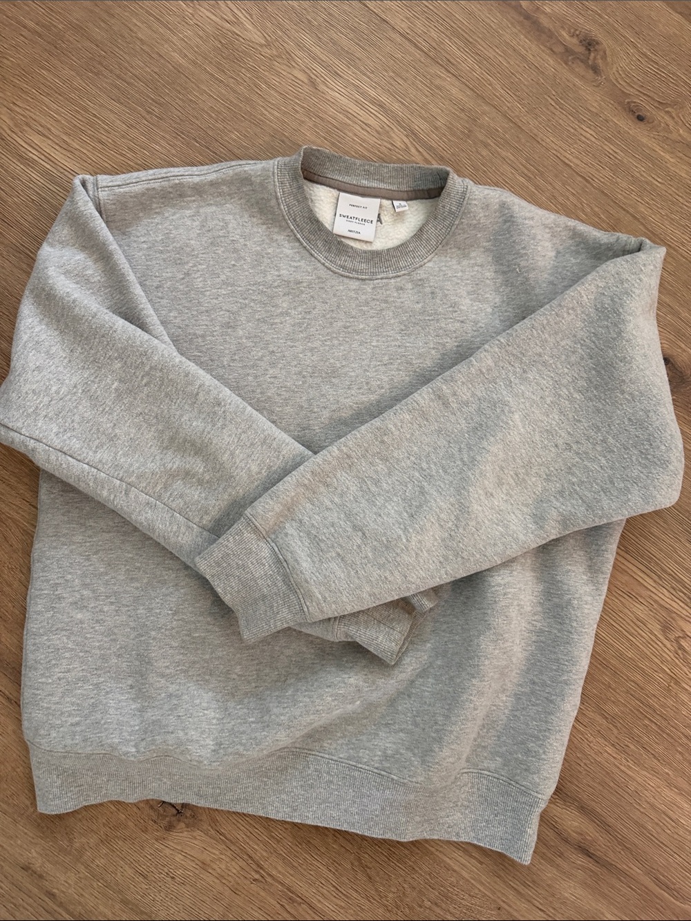 Aritzia women Light Gray Sweatfleece Crewneck